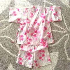☆美品☆ミキハウス　女の子 甚平　100　桜