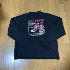 CONVERSE バックプリント スウェット ブラック