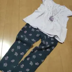 UNIQLO UT Disney Tシャツ　花柄長ズボン　110cm　セット