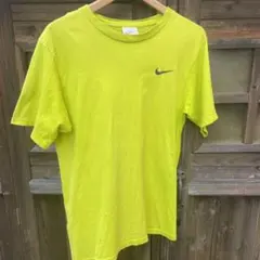 ナイキ Tシャツ　90S 銀タグ　ワンポイント　刺繍ロゴ　レアカラー　Lサイズ