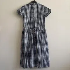 Mademoiselle NON NON ギンガムチェックワンピース 半袖 Mのサムネイル