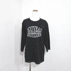 TOPVALU DAY　ロゴカットソー（M）ブラック系