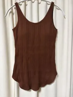 LOWRYS FARM カップ付きリブタンクトップ ブラウン Fのサムネイル