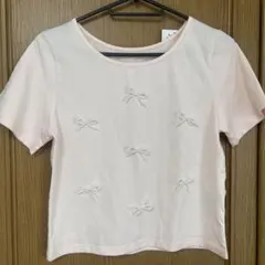 Hello Kitty パールリボン Tシャツ ピンク Mのサムネイル
