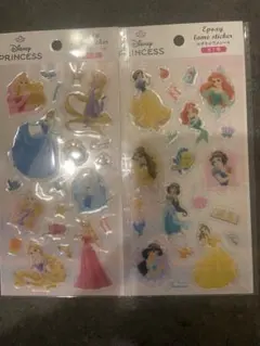 Disney プリンセス エポキシラメシール【2シートset】ぷっくりシール