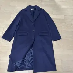 m37【極美品】カマンタ ロングコート ロイヤルブルー ベルト付 ダブル 