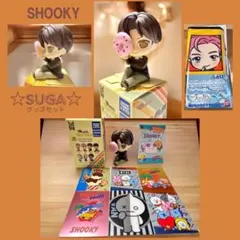 ☆SUGA☆シュガ☆BTS 8㎝フィギュア 冷却タオル等 BT21 SHOOKY