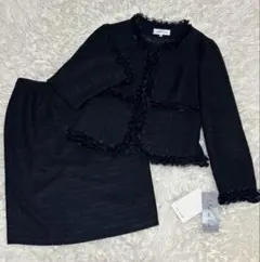 L'Arc-en-Ciel ツイード　セットアップ　ノーカラージャケット