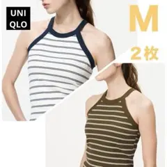 M(4)新品⭐️ユニクロ ホルターネックブラタンクトップ Ｍサイズ 2枚