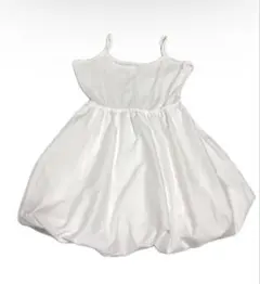 ホワイト ワンピース キャミソール　バルーン 白 キャミワンピ