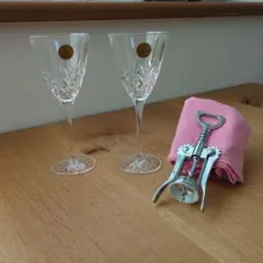ワイングラス＆オープナーのセット