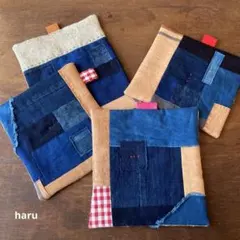 藍染古布のおやつマット