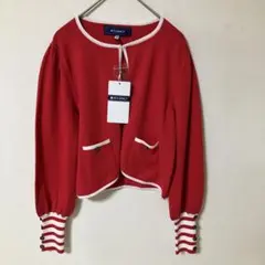 【新品未使用タグ付き】エムズグレイシー　ボレロ　カーディガン　赤　レッド　40