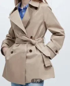 UNIQLO ショートトレンチコート ベージュ Sサイズ