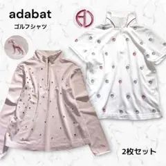 adabat アダバット ゴルフ ポロシャツ モックネック レディース S 白