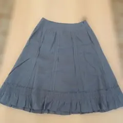 【美品】SONIA RYKIEL グレー ひざ丈 フレアスカート 38 M