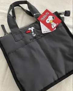 新品⭐︎PEANUTS スヌーピー 保冷ランチバッグ ランチトート　保冷バッグ　黒