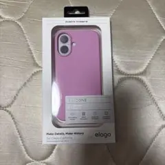 elago iPhone16用ピンクソフトケース