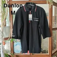 DUNLOP 黒 M ジッパーポロシャツ　ゴルフウェアのサムネイル