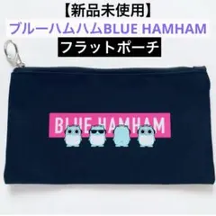 未使用★ブルーハムハムBLUE HAMHAM フラットポーチ　ロゴ　レアのサムネイル