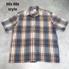 50s 60s style プリントネルシャツ ロカビリー ヴィンテージ 希少