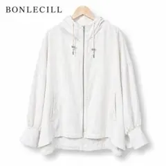 【BONLECILL】 ボンルシール フード付き ジップ パーカー ホワイト