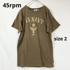 45rpm フォーティーファイブ Tシャツ ブラウン