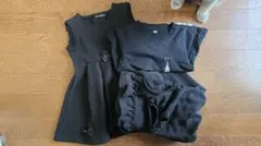 子ども服　黒服まとめ売り　C'est GÉANT 黒 リボン付きワンピースなど