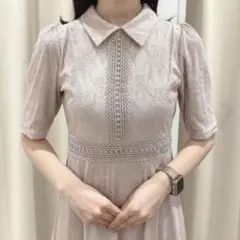 An MILLE アンミール　総レースレディワンピース　ピンク