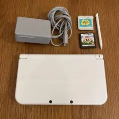【美品】Newニンテンドー3DS LL パールホワイト カセット付き
