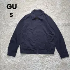 【GU】ジップアップジャケット（S）ネイビー　長袖　ウエスト脇ゴム