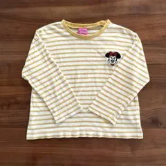 【即購入可】ミニーちゃん　長袖　ロンT ボーダー　100