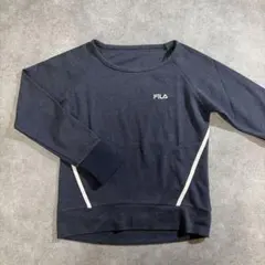 FILA フィラ 長袖Tシャツカットソー ネイビー レディース L 218