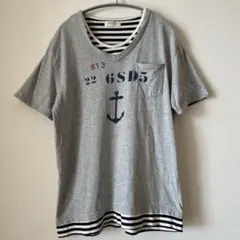 重ね着風　Tシャツ　バックナンバー　ユニセックスのサムネイル