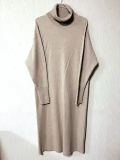 SLOBE IENA ウールニットワンピース　ベージュ