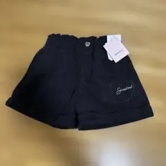 コーデュロイ ハート刺繍 半ズボン ハーフパンツ 短パン