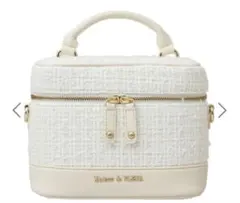 Maison de FLEUR ツイードキューブショルダーバッグ　ホワイト