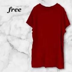 【着回し抜群】レッド 半袖 Tシャツ クルーネック 無地 シンプル