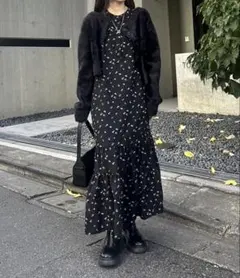 mystic 花柄ティアードワンピース