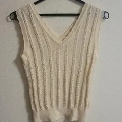 Cepo　クリームベージュニットタンク