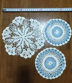 ドイリー　レース編み　３点