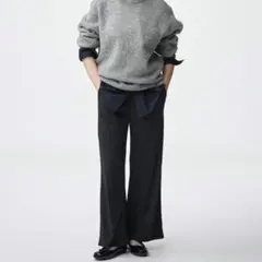 GU ジーユー　レディース　リブプルオンパンツ　L ボトムス　ウエストゴム　春夏