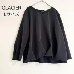 GLACIER Lサイズ ブラック　綺麗めトップス
