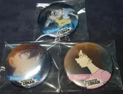 名探偵コナン　純黒の悪夢　缶バッジ　コナン　新一　蘭