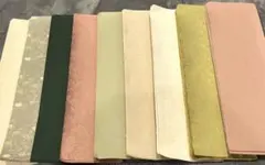 はぎれまとめ売り　77枚　裏打ち　布地　表装　裂地　ハンドメイド　材料