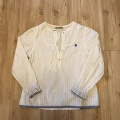 ガールズfdashファミリア 白シャツ130cm