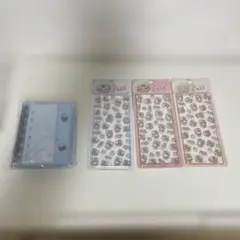 きゅるる　ぷくぷくキャンディシール　ブルーピンクベージュ　シール帳付き