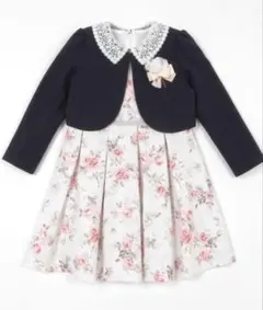 新品プティマイン(petit main)花柄ワンピース セット◇フォーマル110