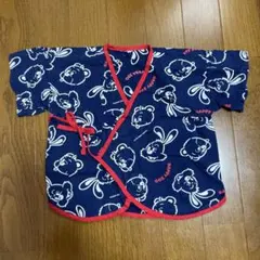 動物柄 甚平 ネイビー 95cm未満