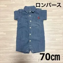 デニムロンパース　70㎝のサムネイル